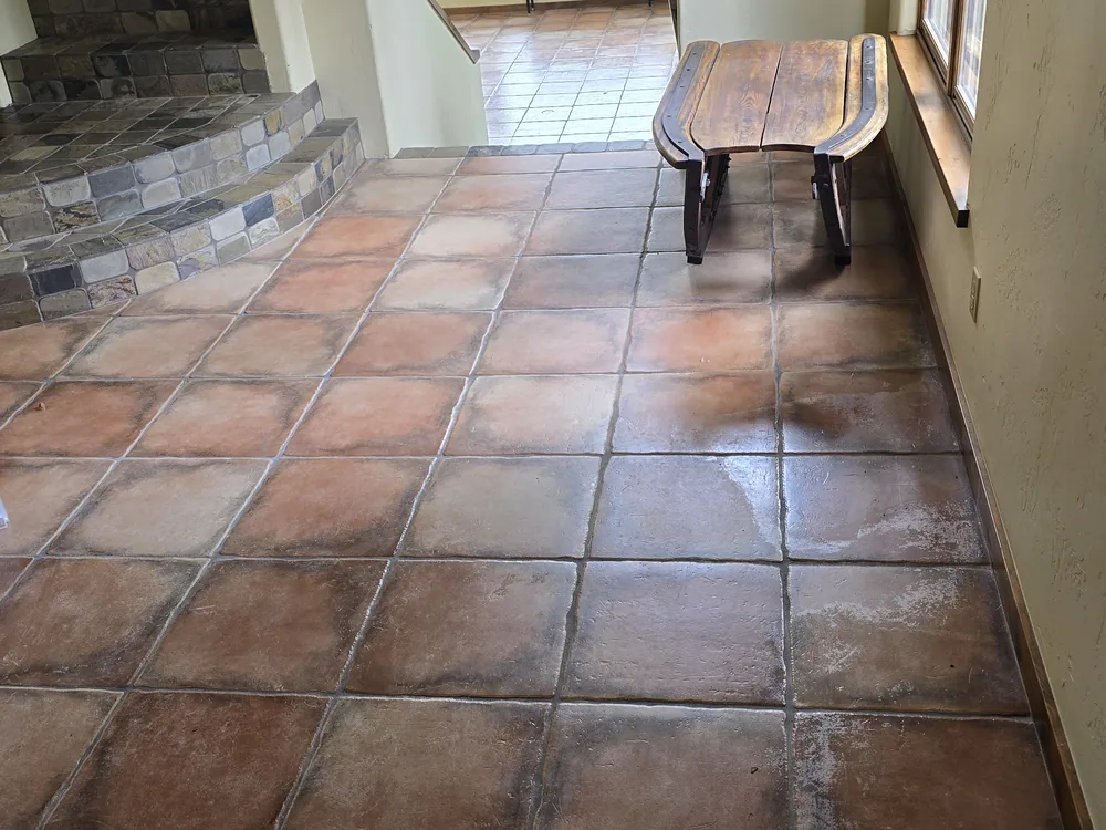 Dated tile flooring before remodeling in Breckenridge